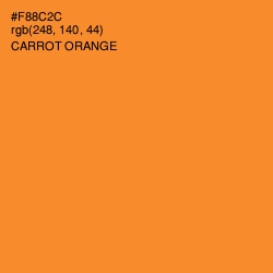 #F88C2C - Carrot Orange Color Image